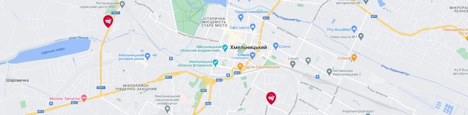 Техогляд Хмельницький випробувальні лабораторії Центр-Авто карта